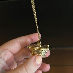 Kate Spade picnic basket necklace